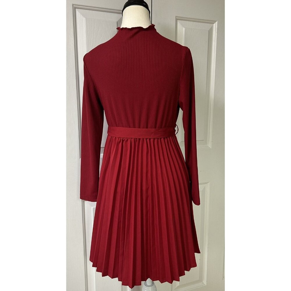 SHEIN Girls Youth Red 11-12 Y Long Sleeve Dress, 11 Years Old